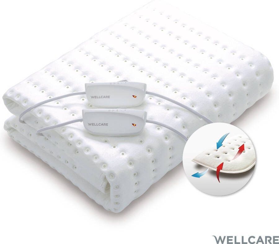 Wellcare 120327 Eco Fleece 2P elektrische onderdeken met timer en 4D DWF technologie