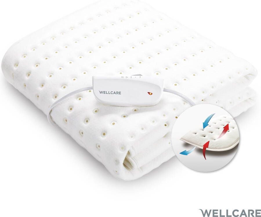 Wellcare WE167UBHD 1P elektrische warmte onderdeken eco fleece met timer en 4D DWF technologie