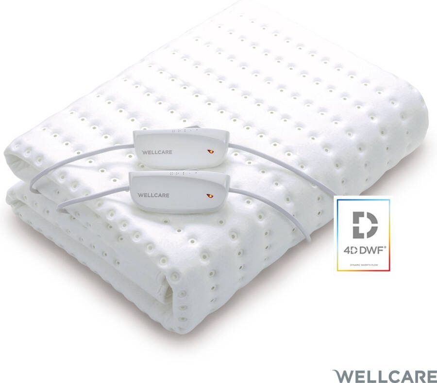 Wellcare WE167UBTHD Eco Fleece 2P elektrische warmte onderdeken met timer en 4D DWF technologie