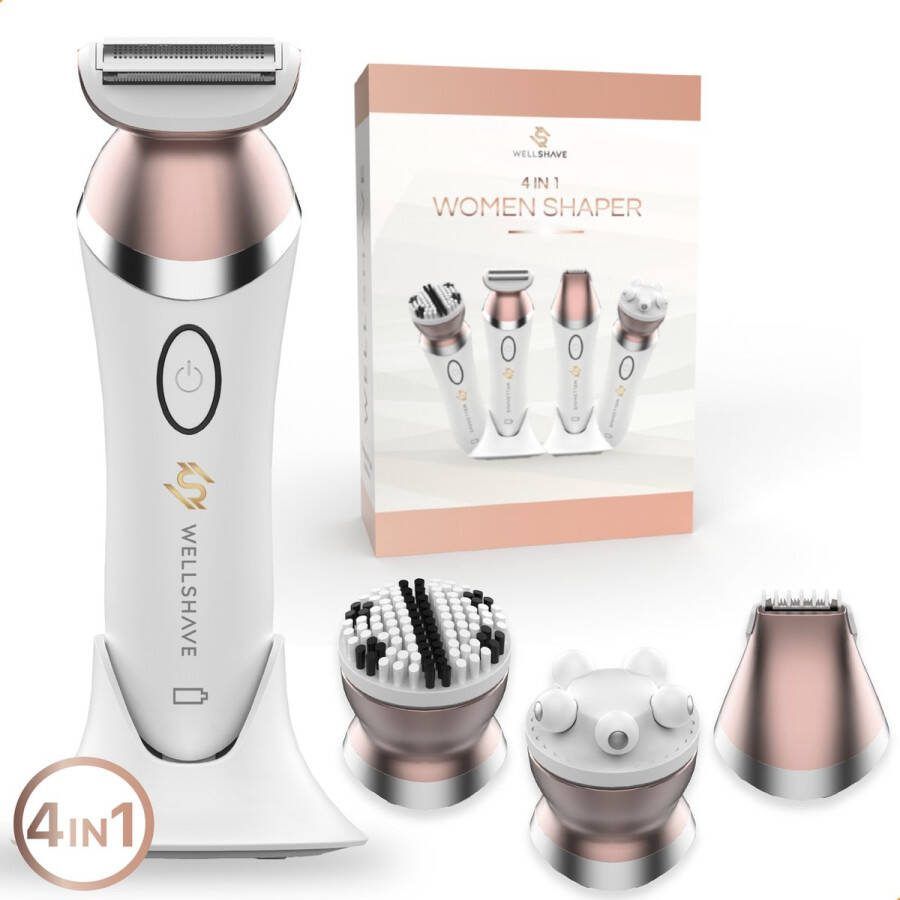 Wellshave 4 in 1 Ladyshave voor Vrouwen Trimmer voor Vrouwen & Dames Bikinitrimmer Dames Scheerapparaat Vrouw
