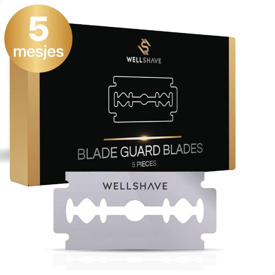 Wellshave Safety Razor Blades 5 stuks RVS mesjes Vrouwen & Mannen Scheermesjes voor de Safety Razor