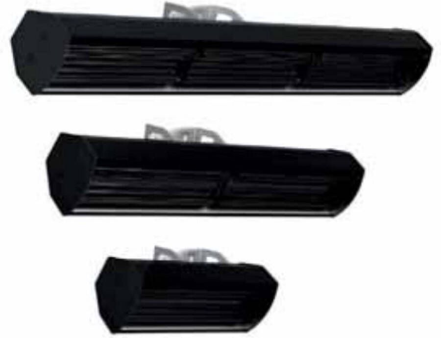 Welltherm HP infrarood heater classic zwart 1300 watt met beugel voor plafondmontage voor ruimtes van 7 à 10 m²