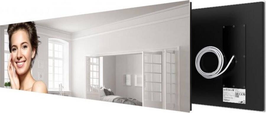 Welltherm Spiegel met infrarood verwarming 625 Watt frameless 40x150cm