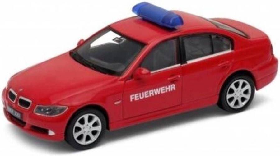 Welly BMW 330i Brandweer (Rood) (12 cm) 1 34 {Modelauto Schaalmodel Miniatuurauto Speelgoed Ambulance Politie Brandweer Brandweerauto Brandweerwagen Politieauto Politiewagen Ambulancewagen}