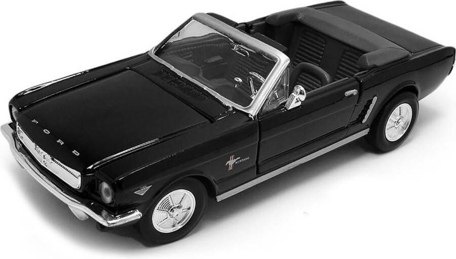 Welly FORD MUSTANG CONVERTIBLE 1964 1 2 ZWART 1-18 CABRIO