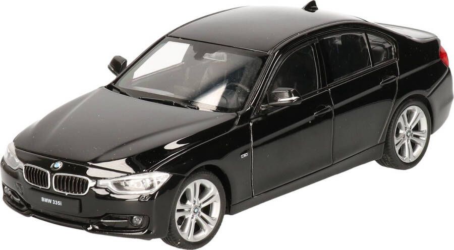 Welly Modelauto BMW 335i sedan zwart 19 x 7 x 6 cm Schaal 1:24 Speelgoedauto Miniatuurauto
