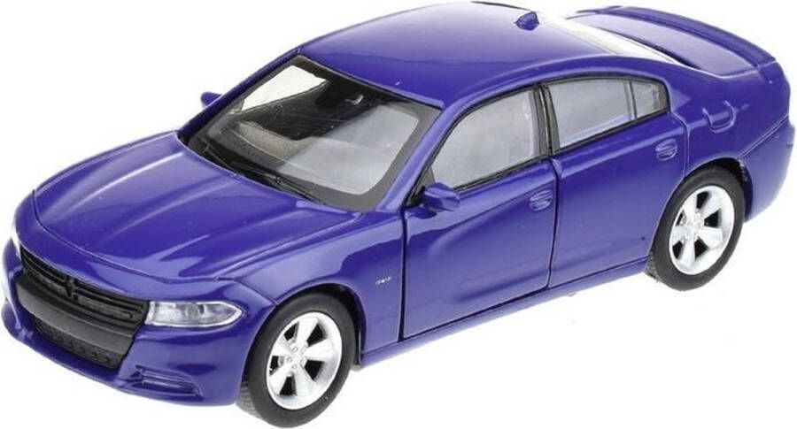 Welly Modelauto Dodge Charger 2016 Blauw 1:34