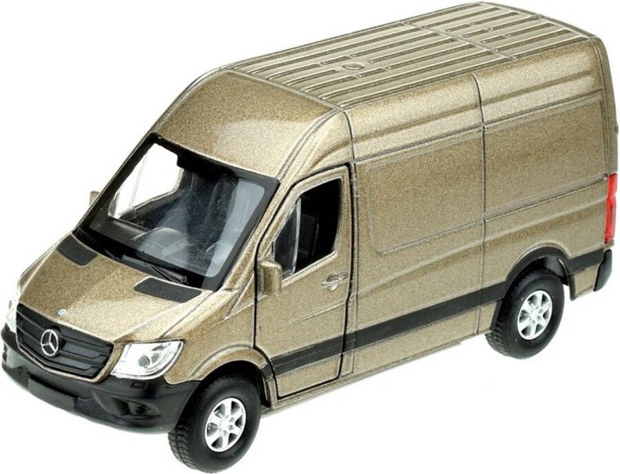 Welly Modelauto Mercedes Benz Sprinter Taupe 1:34 Speelgoed Auto&apos;s