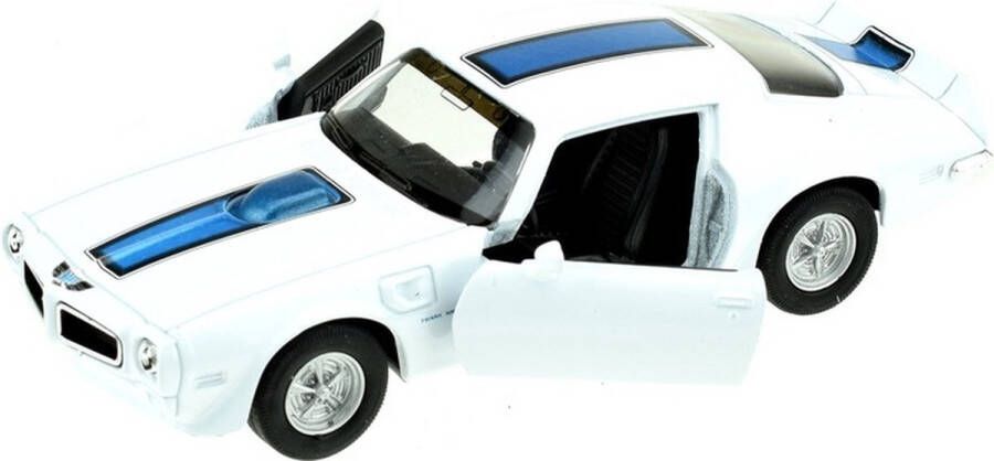 Welly Modelauto Pontiac Firebird Trans Am 1972 Wit blauw 1:34