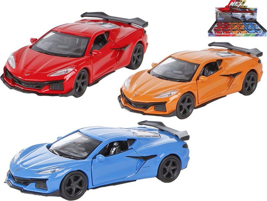 Welly 2023 Chevrolet Corvette Z06 die cast pull back verkrijgbaar in drie kleuren verkoop per stuk