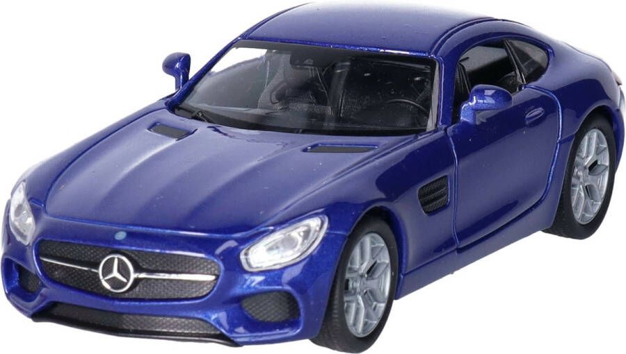 Welly Speelgoed Mercedes Benz auto paars die-cast metaal 11 cm Model AMG GT