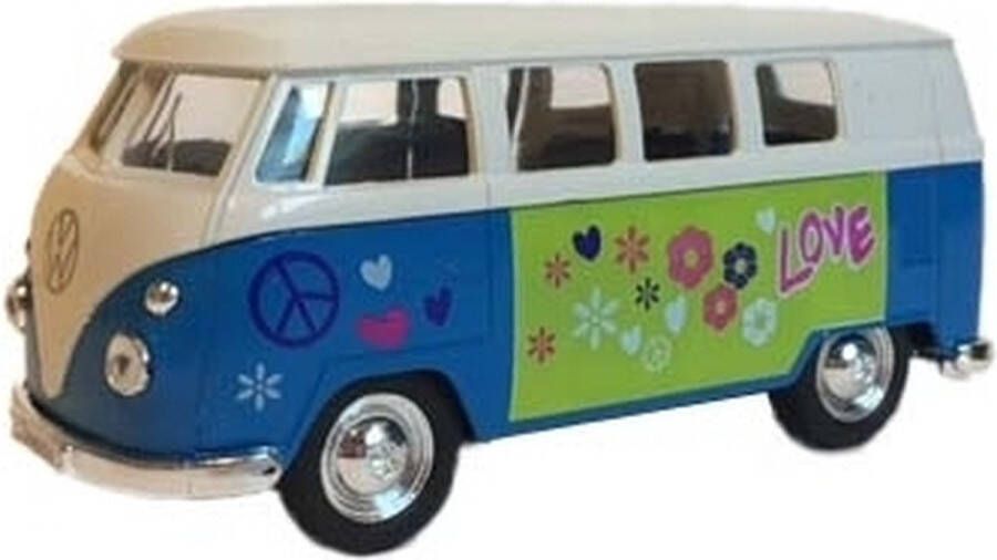 Welly Speelgoed Volkswagen Blauwe Hippiebus 15 Cm Speelgoed Auto&apos;s