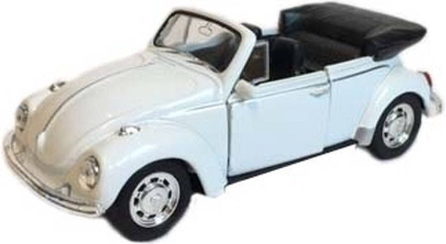 Welly Speelgoed Volkswagen Kever witte cabrio auto 12 cm