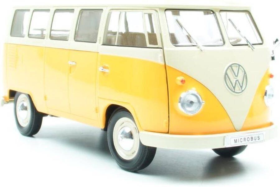 Welly Volkswagen T1 Microbus 1963 Geel 1:18