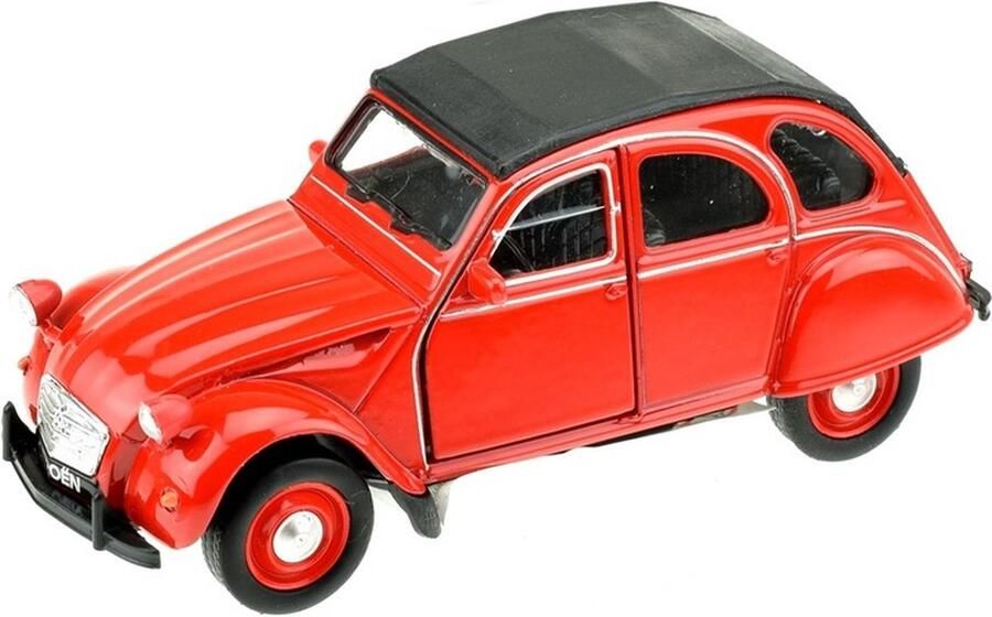 Welly Modelauto Citroen 2CV rood 11 5 cm schaal 1 op 36