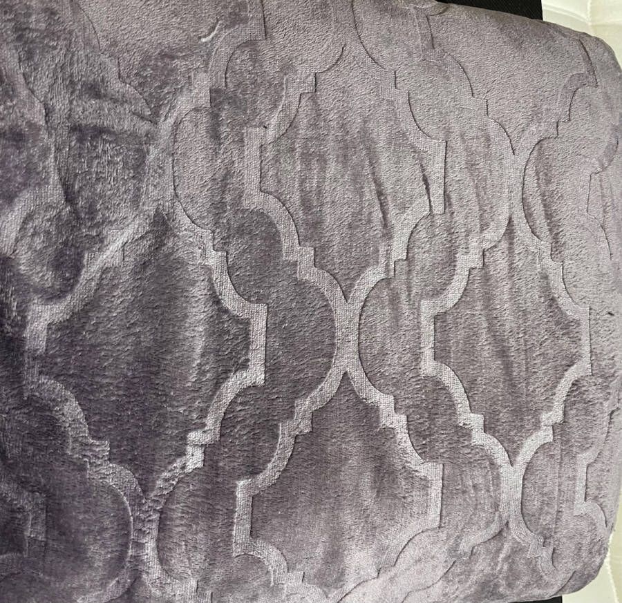 Welterusten leuke warme fleece plaid MAUVE 150 x 200 met extra schaap zijde
