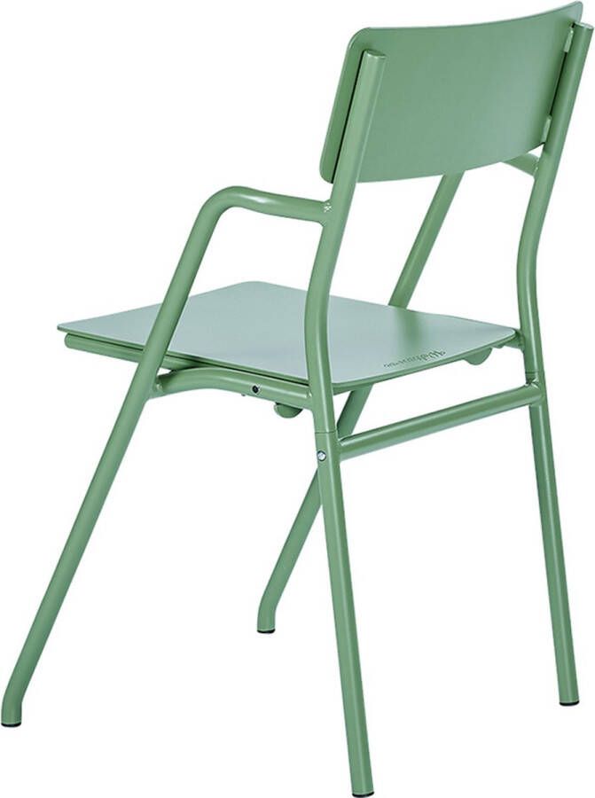 Weltevree Flip Up Chair Klapstoel Buiten Tuinstoel Vouwstoel Kampeerstoel Camping Stoel Opvouwbaar Aluminium Gepoedercoat Olijfgroen RAL 6011
