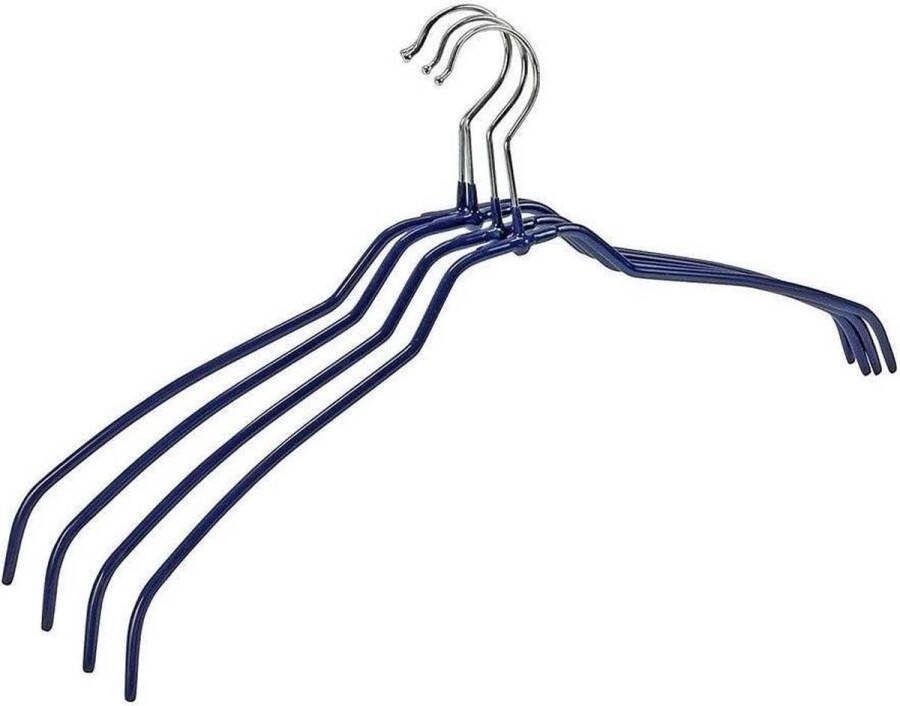 Wenko 10412411100 Formbügel Slim 42 4er Set Kleiderbügel dunkelblau