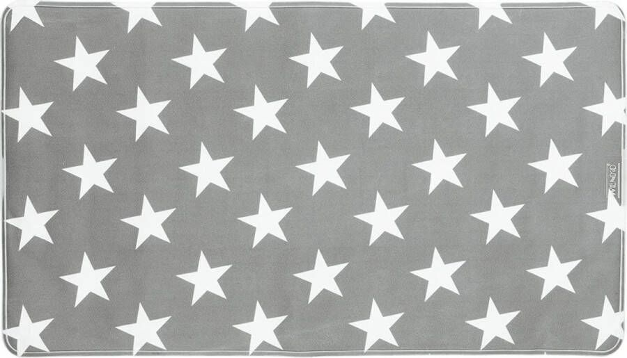 Wenko Badmat antislip met zuignappen 40x70 cm grijs met sterren