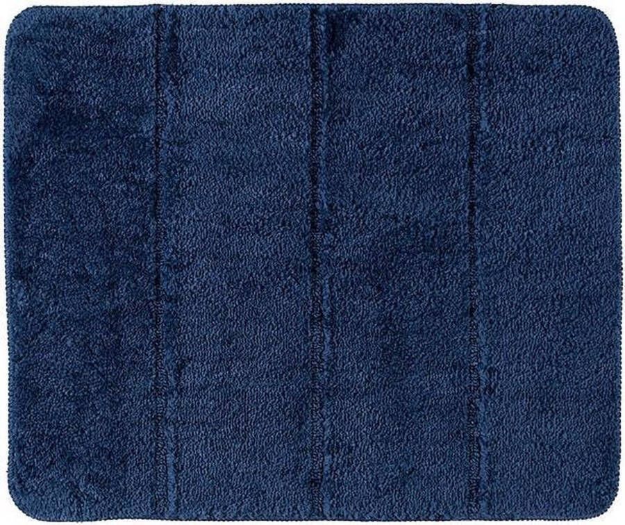 Wenko Badmat Steps 55 X 65 Cm Polyester Marineblauw