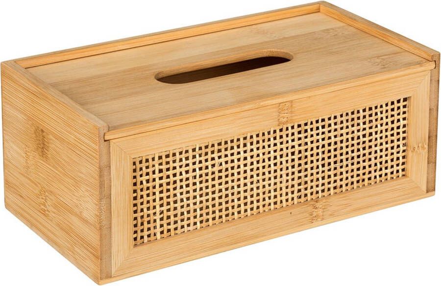Wenko Bamboe tissue box Bruin Met deksel & Duurzaam