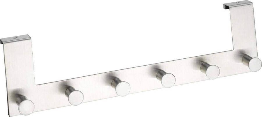 Wenko Deurhaak Model Celano Deurgarderobe haaklijst met 6 haken voor een deurprofiel van 2 cm