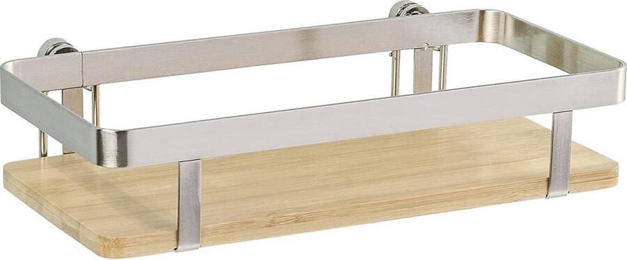 Wenko Keukenplank 25 X 12 Cm Hout aluminium Naturel zilver