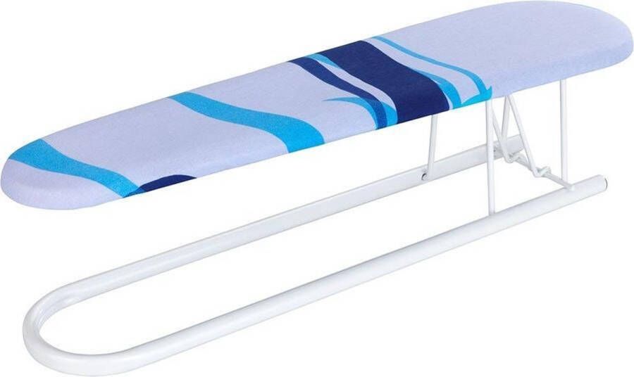 Wenko strijkplank voor mouw 52 x 12 cm staal blauw wit