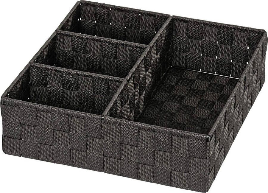 Wenko Organizer Adria 26 X 6 5 X 17 Cm Polypropyleen Zwart