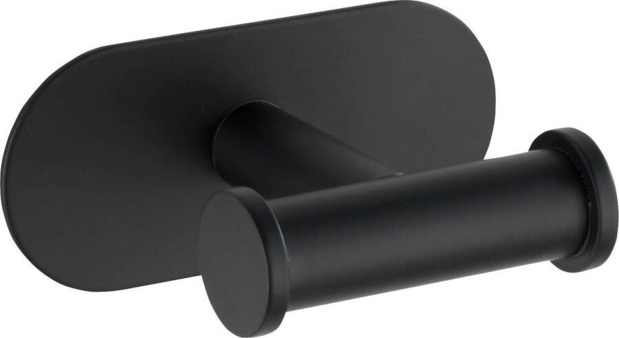 Wenko Turbo-Loc Dubbele Handdoekhaak Orea Duo RVS zwart mat Bevestigen zonder boren Handdoekhaakjes