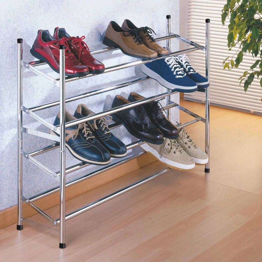 Wenko Uittrekbaar schoenenrek 10 paar 7050100 Uitschuifbaar & Anti-slip
