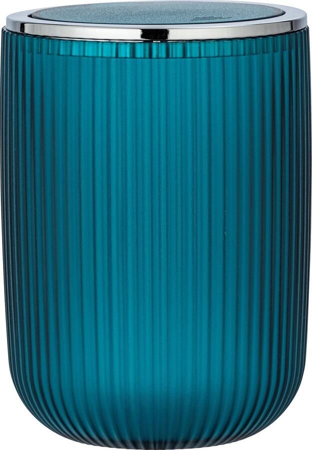 Wenko Afvalemmer Agropoli S 2 liter kunststof petrol met swingdeksel Prullenbakje Vuilbakje Tafelprullenbak – Tafelvuilbakje Afvalbakje