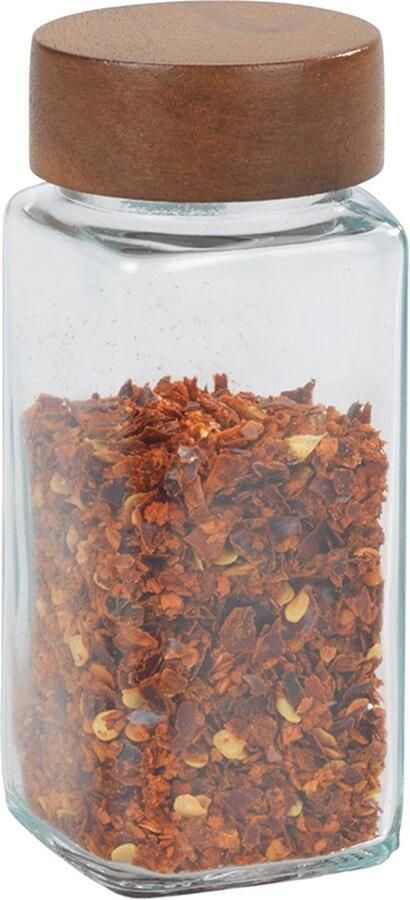Wenko Glazen kruidenpotjes acacia deksel 120 ml