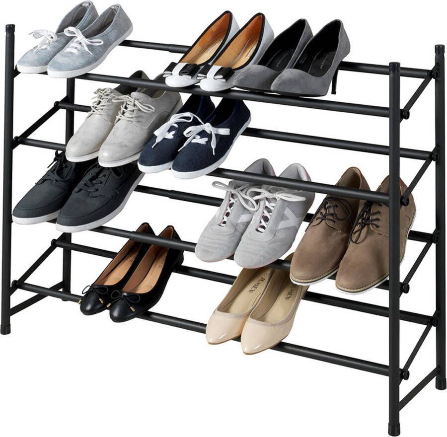 Wenko Schoenenrek Hero uittrekbaar van 62 tot 115 cm voor 24 paar schoenen