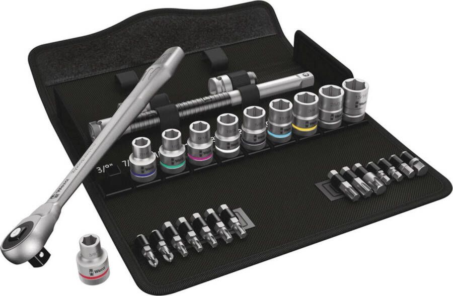 Wera 05004080001 Zyklop Metal Ratelset met doorsteekvierkant 1 2