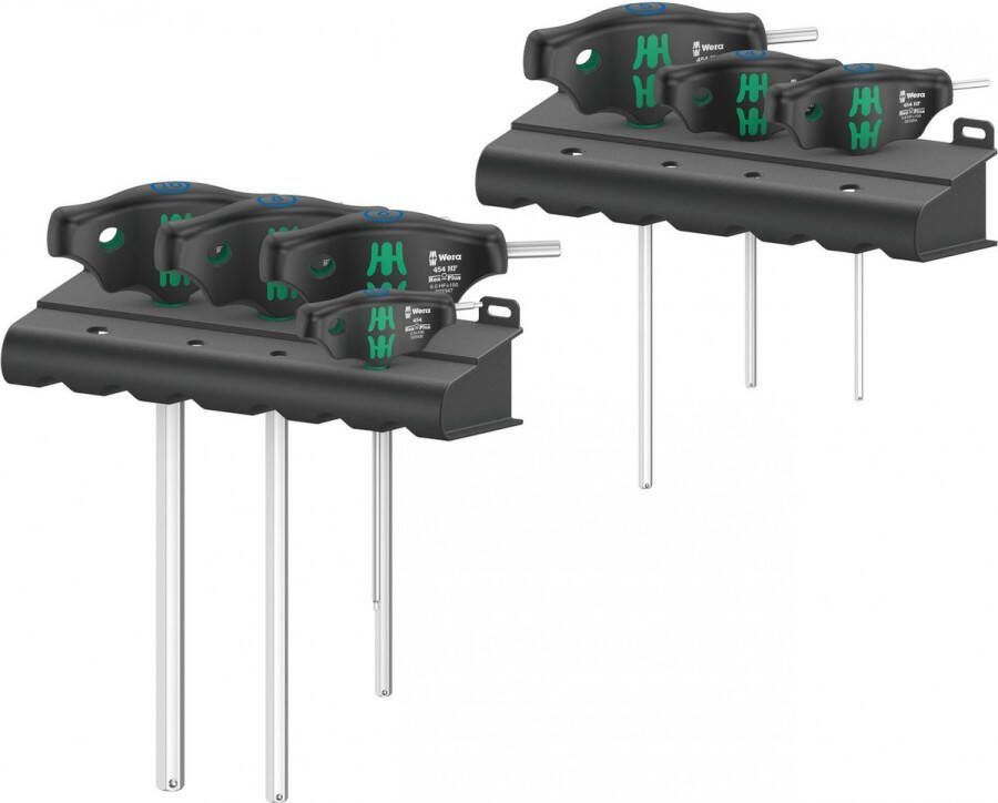 Wera 05023450001 9-delige 454 7 Hex-Plus T-Greep HF Schroevendraaierset Set 1