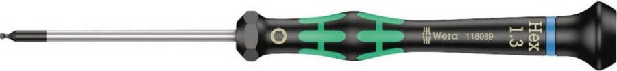 Wera 2052 Elektronica en fijnmechanica Inbussleutel Sleutelbreedte: 1.3 mm Koplengte: 60 mm Afmeting lengte: 157 mm