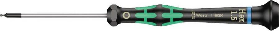 Wera 2052 Elektronica en fijnmechanica Inbussleutel Sleutelbreedte: 1.5 mm Koplengte: 60 mm Afmeting lengte: 157 mm