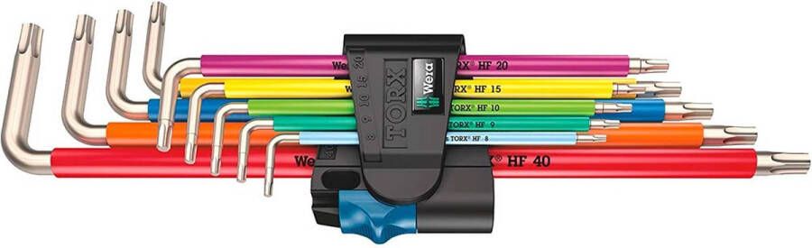 Wera 3967 9 TX SXL Multicolour HF Stainless 1 Stiftsleutelset met vasthoudfunctie RVS 05022689001