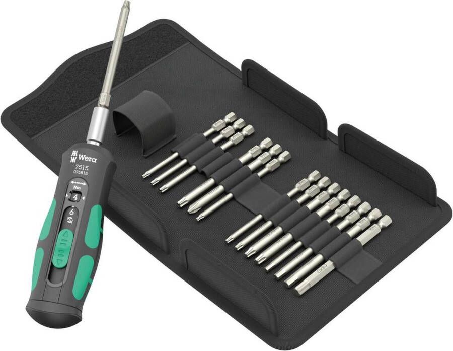 Wera 7515 16 Kraftform Safe-Torque Speed Universal 1 05075851001 Bitset 16-delig Kruiskop Phillips Torx BO Torx plus