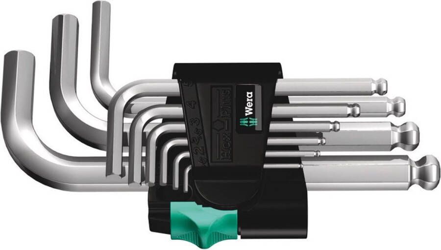 Wera 9-delige inbussleutelset clip 1 5-10mm