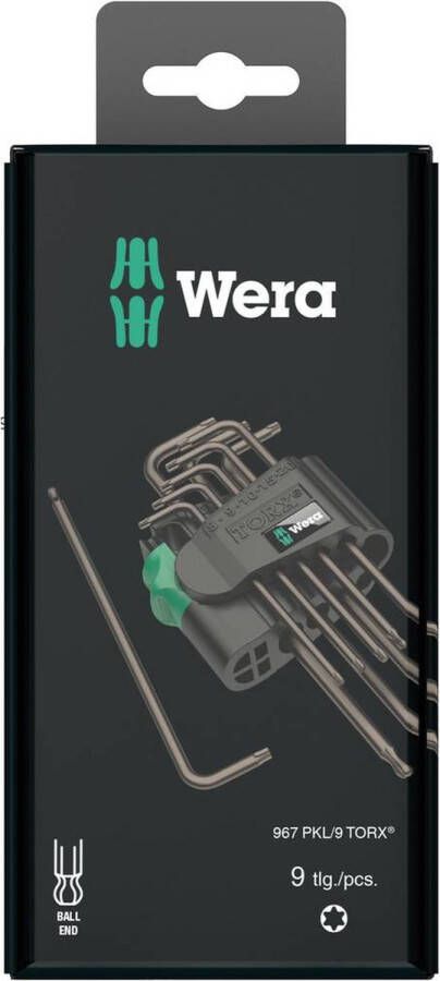 Wera 967 9 TX 1 SB Blacklaser 9-delige stiftsleutelset torx