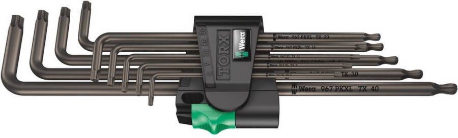 Wera 967 9 TX XL 1 stiftsleutelset torx 9 delige