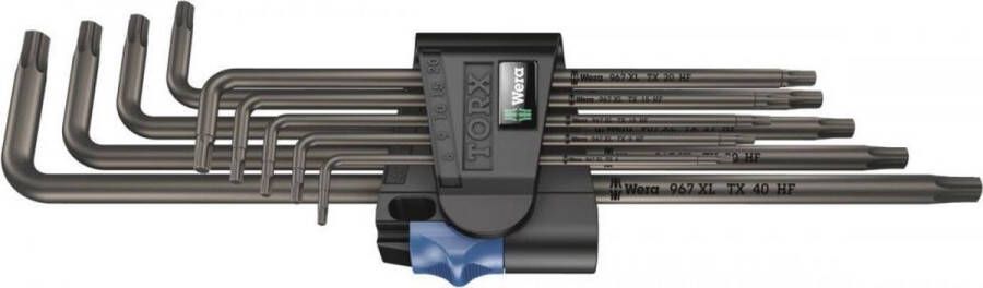 Wera 967 9 TX XL HF 1 9-delige stiftsleutelset met vasthoudfunctie lang torx