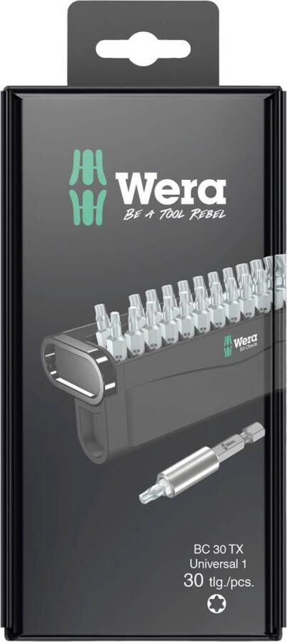 Wera Bit-Check 30 TX Universal 1 SB 05057900001 Bitset 30-delig Torx