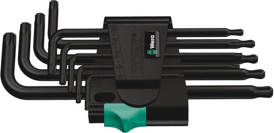 Wera blacklaser stiftsleutelset met kogelkop -9-delige torx t8-t40