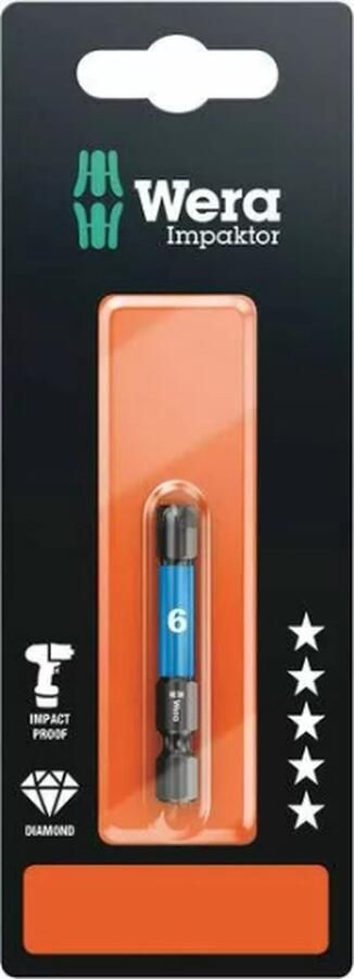 Wera 05073946001 840 4 IMP DC Impaktor bit SB 6x50mm