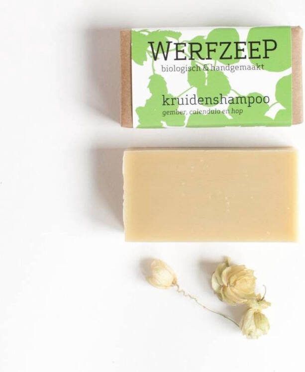 Werfzeep kruiden shampoo – Shampoo blok – Natuurlijke zeep Handgemaakt Biologische en Vegan zeep 100 gram