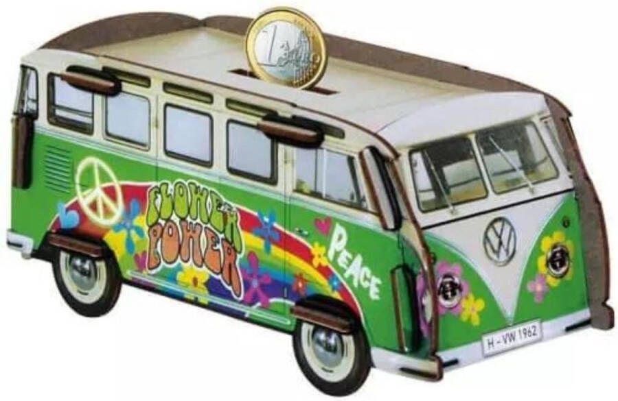 Werkhaus VW T1 hippie Spaarpot Groen