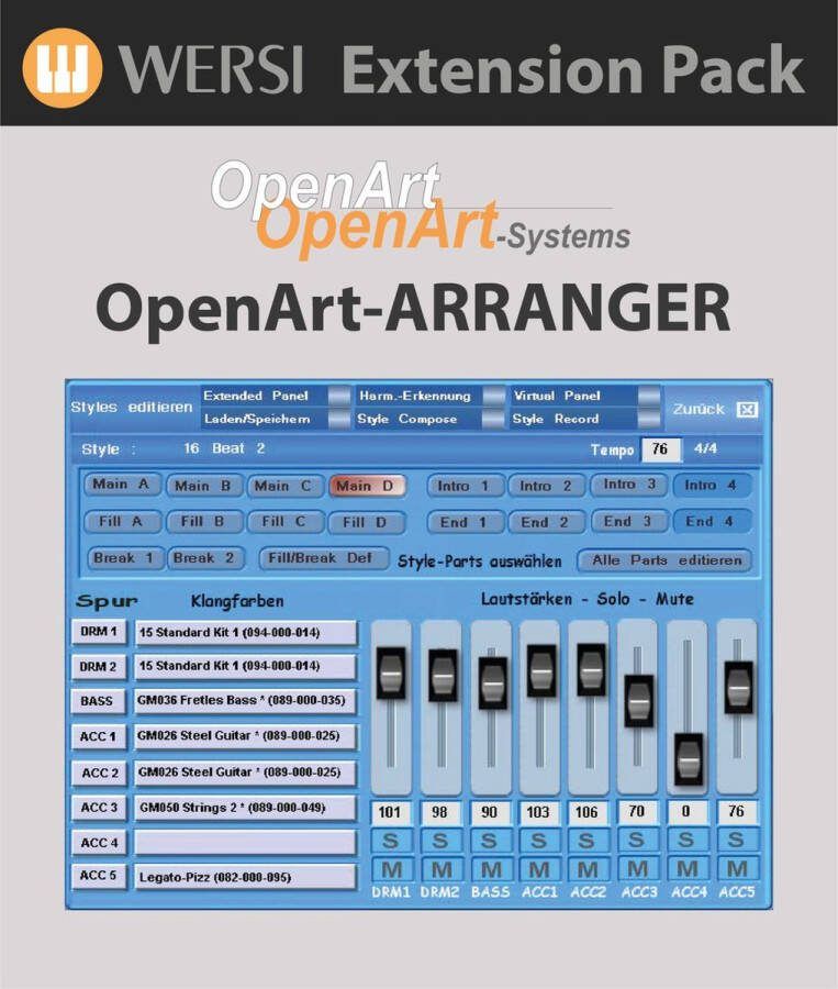 Wersi Open Art Arranger (4003190) voor OAS Orgel software